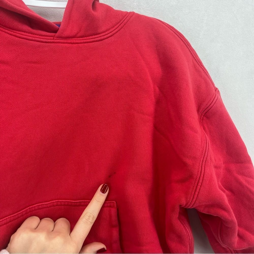 Yeezy kids boys girls red hoodie sweatshirt size small 6-7 pullover - Picture 9 of 10